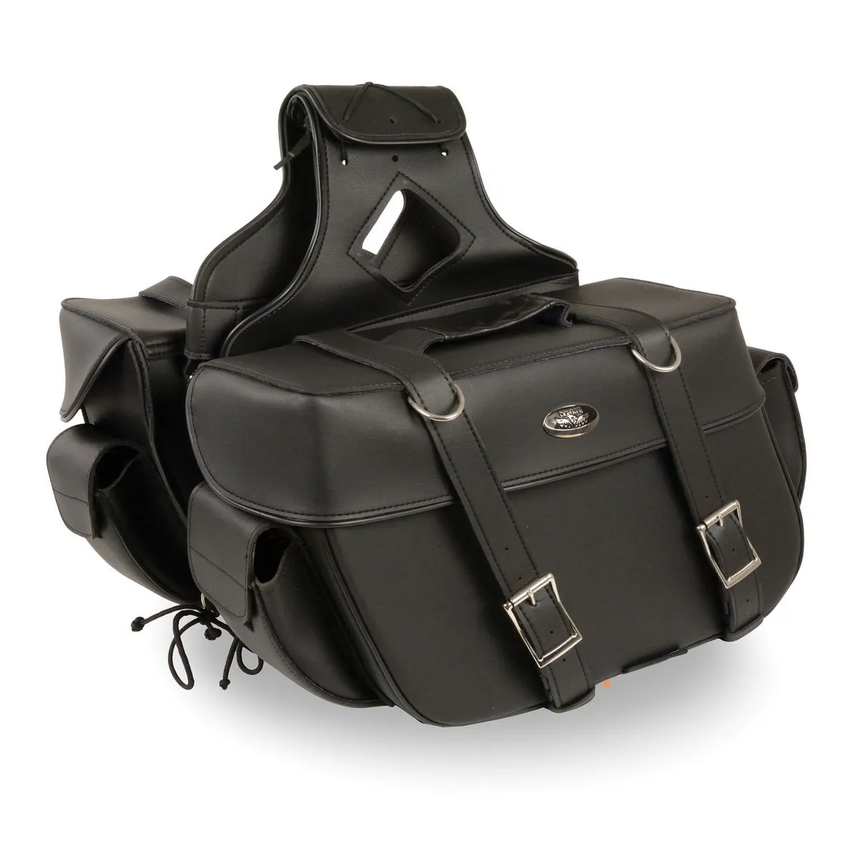Milwaukee Leather SH57401ZB Black Large Zip-Off PVC Throw Over
