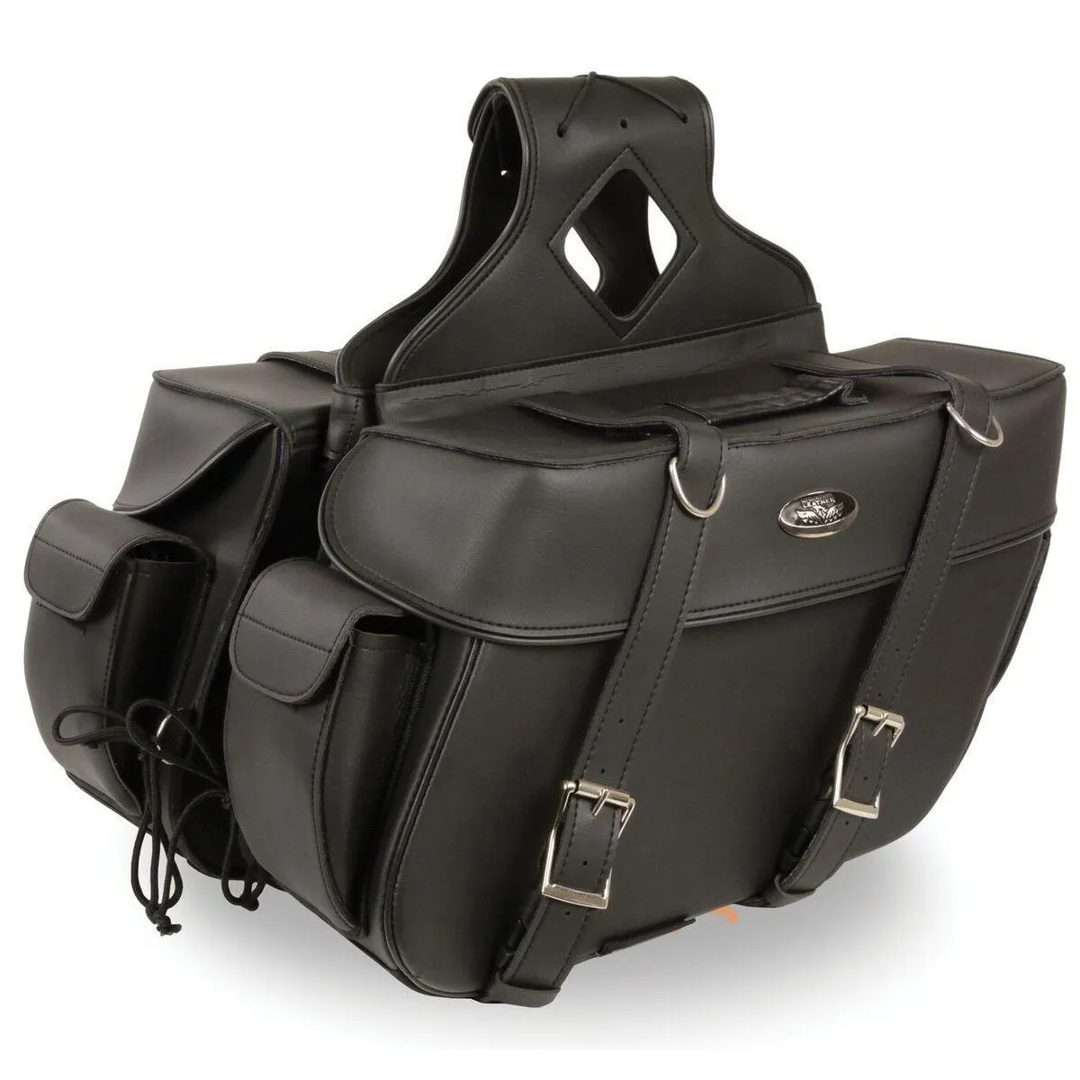 Milwaukee Leather SH57401ZB Black Large Zip-Off PVC Throw Over