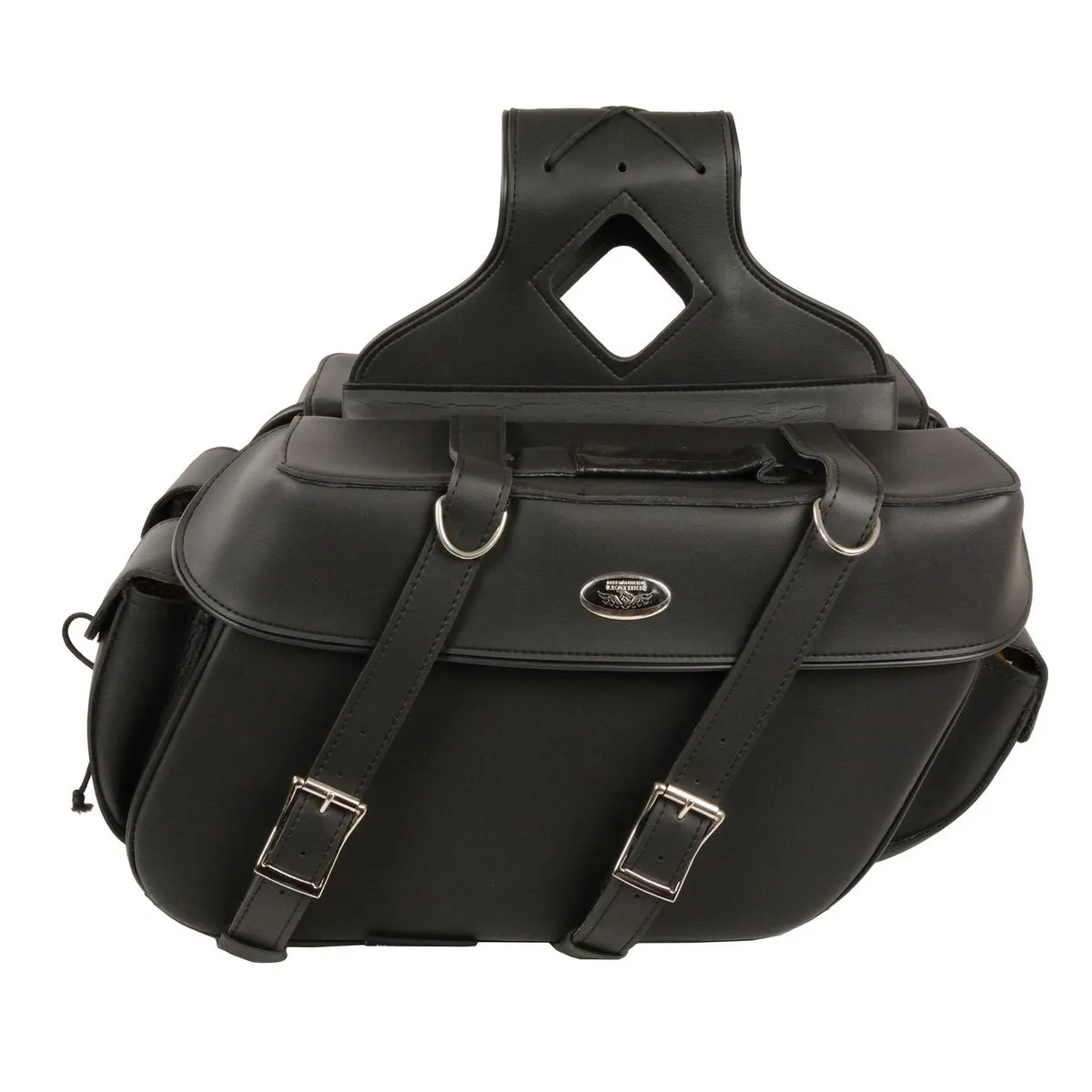 Milwaukee Leather SH57401ZB Black Large Zip-Off PVC Throw Over