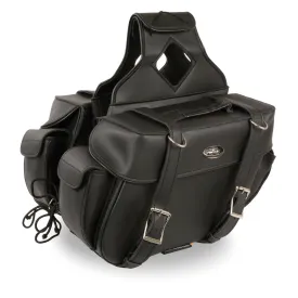 Milwaukee Leather SH57403ZB Black Medium Zip-Off PVC Throw Over