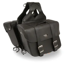 Milwaukee Leather SH580ZB Black Large Zip-Off PVC Slanted Throw Over