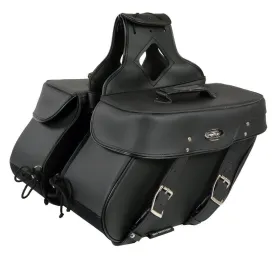 Milwaukee Leather SH592ZB Black Zip-Off PVC Throw Over Slanted Saddle