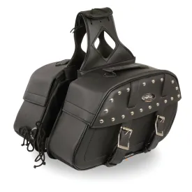 Milwaukee Leather SH61101ZB Black Zip-Off PVC Studded Throw Over