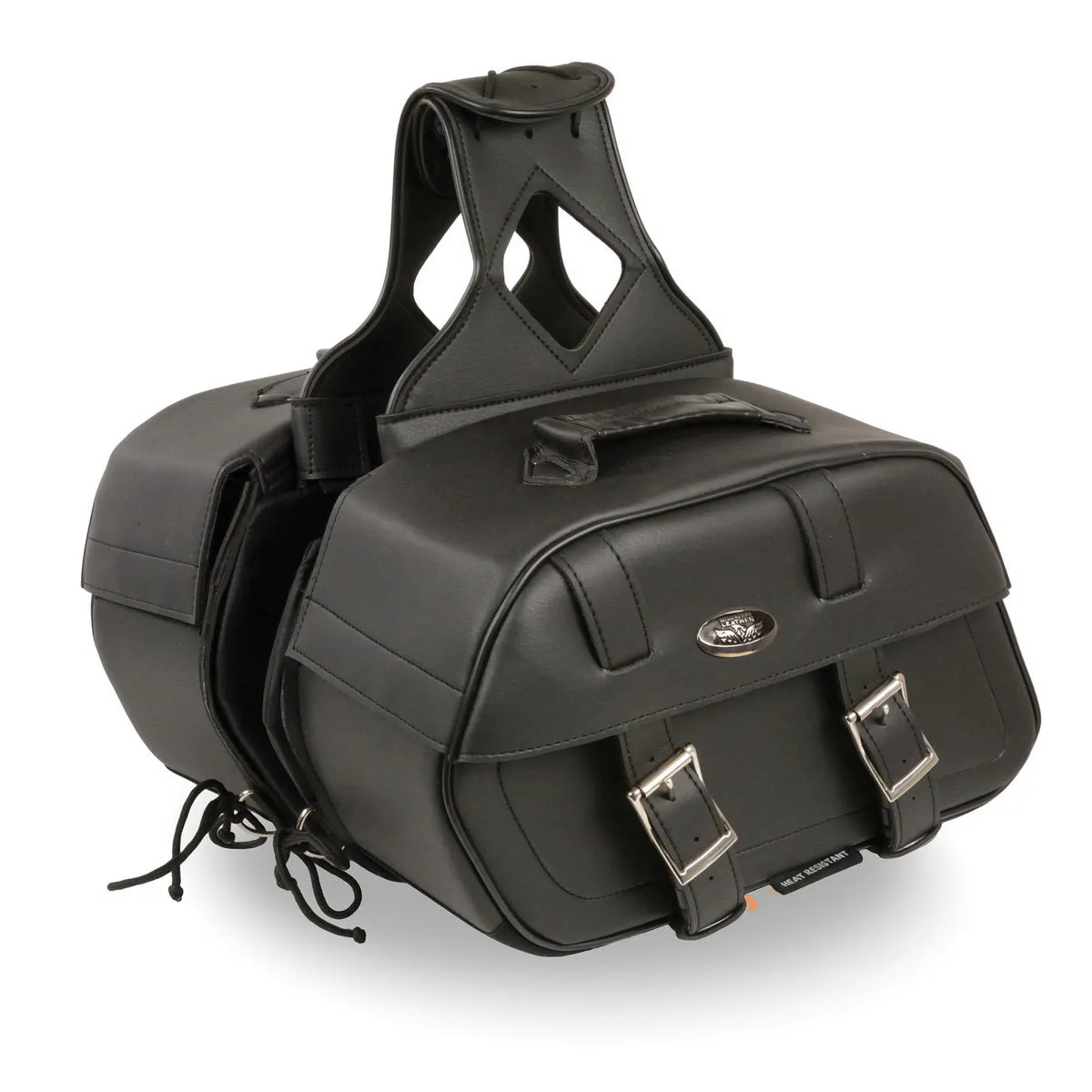 Milwaukee Leather SH611ZB Black Zip-Off PVC Throw Over Rounded