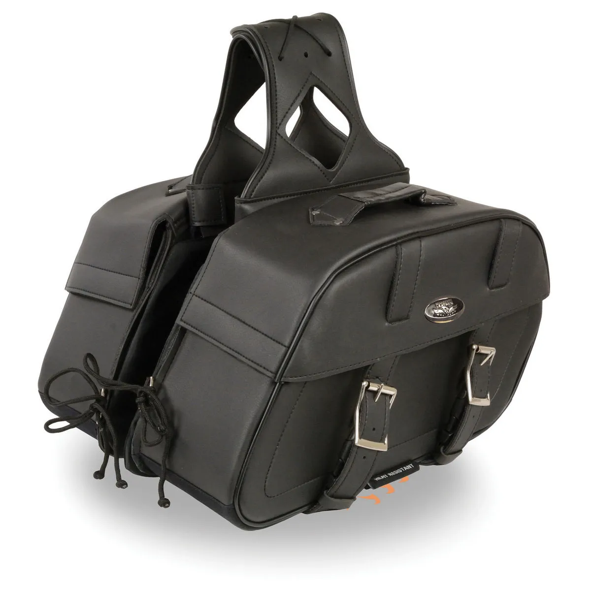 Milwaukee Leather SH611ZB Black Zip-Off PVC Throw Over Rounded