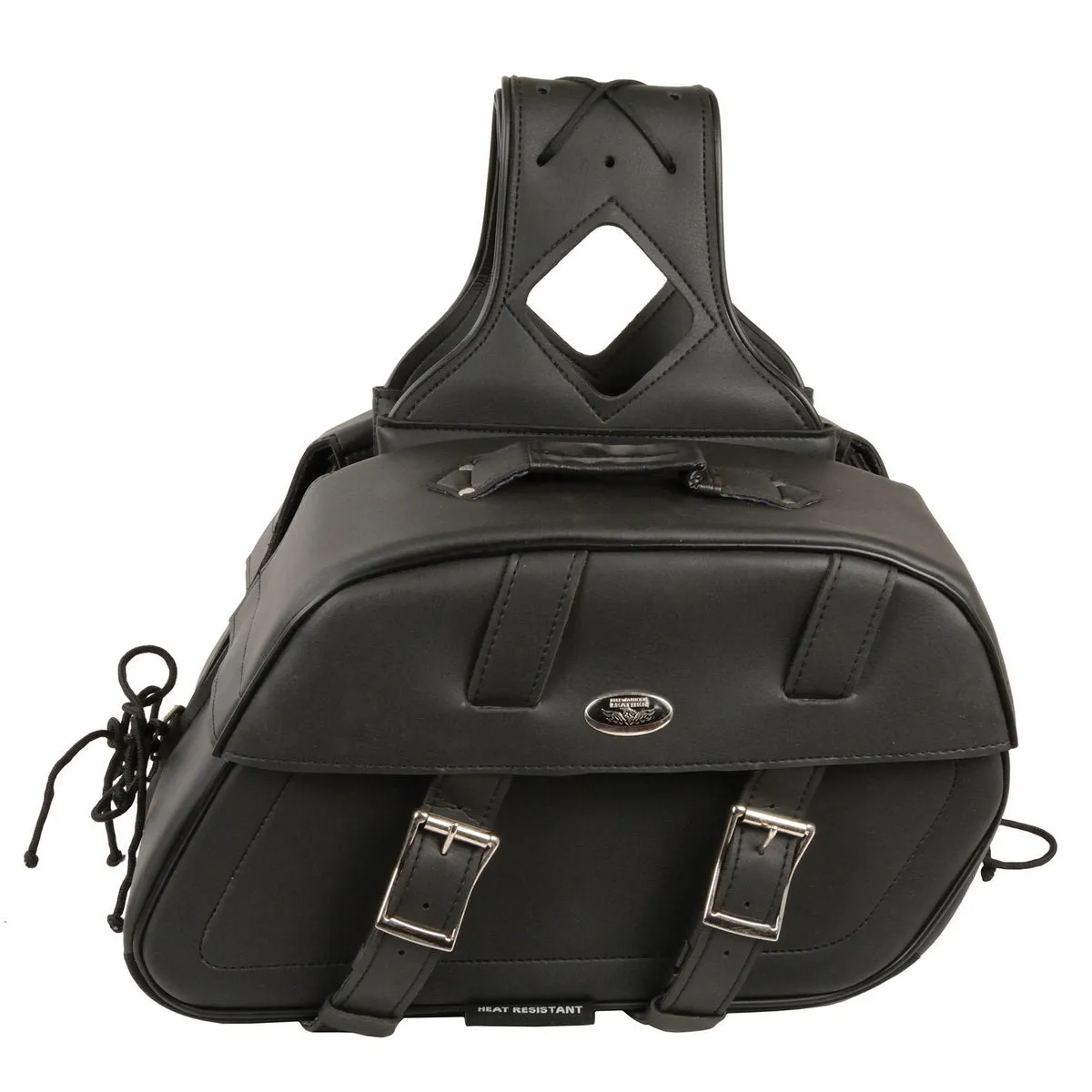 Milwaukee Leather SH611ZB Black Zip-Off PVC Throw Over Rounded