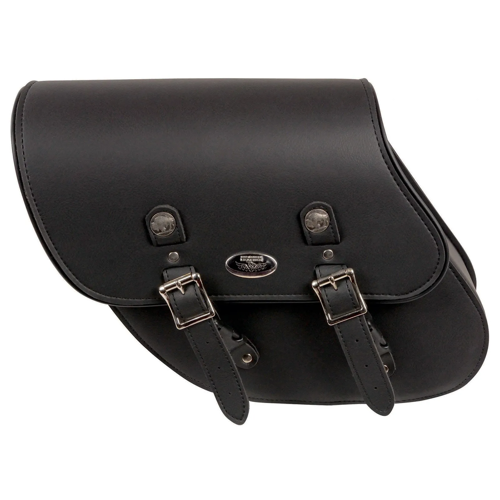 Milwaukee Leather SH638 Black PVC Medium Size Left Side Swing Arm