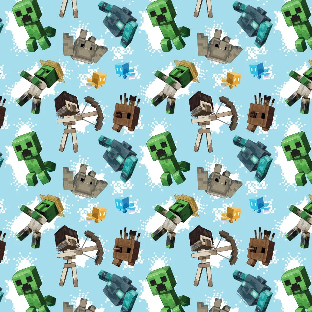 Minecraft Legends Pattern Sherpa Blanket