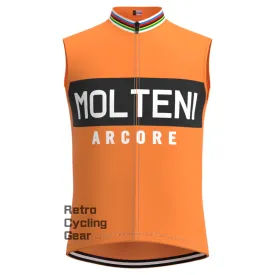 MOLTENI Orange White Retro Cycling Vest