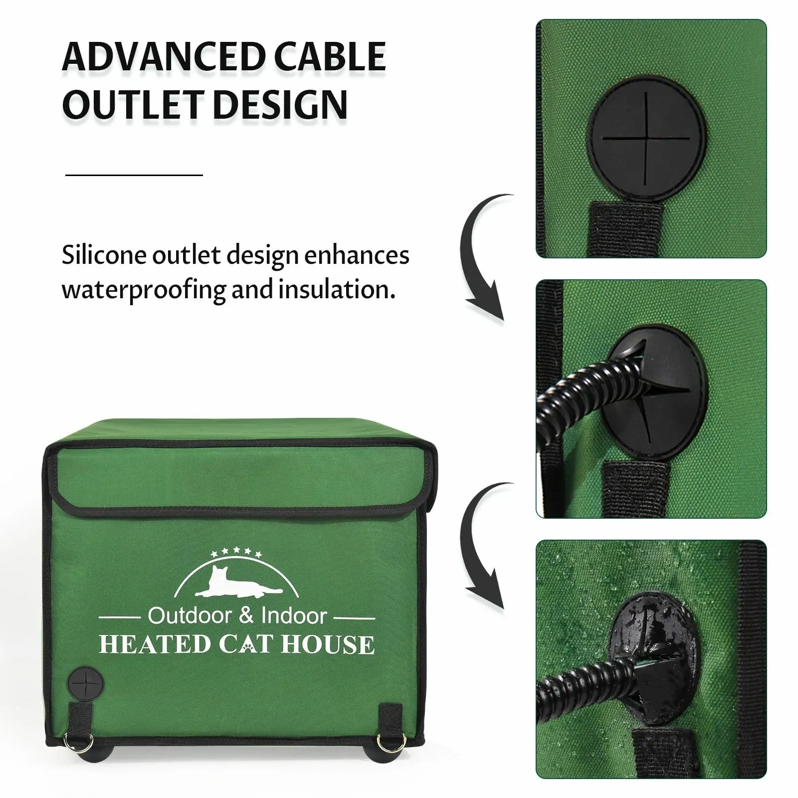 Outdoor Lift-Top Insulated Cat House Large