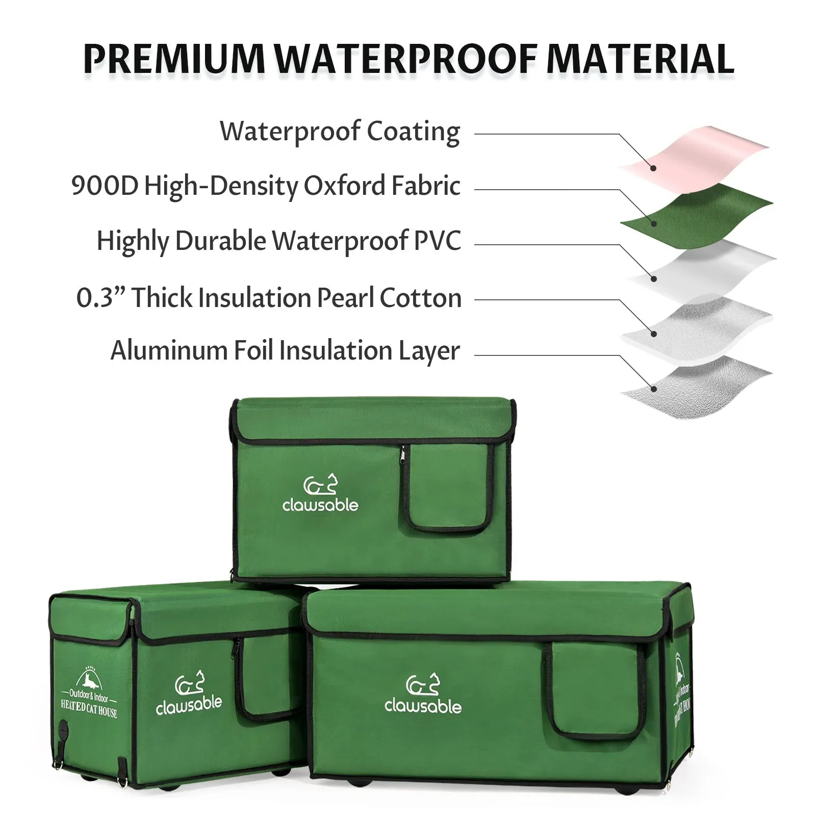 Outdoor Lift-Top Insulated Cat House Large