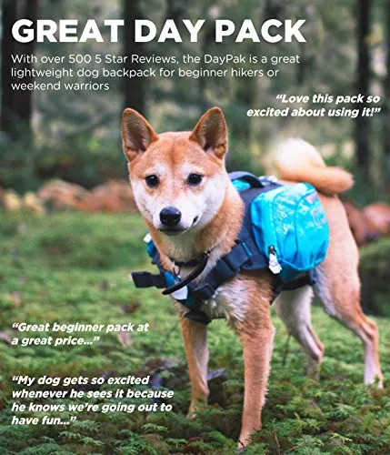 Outward Hound DayPak Blue Dog Saddleback Backpack, Large