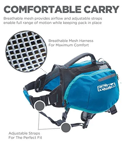 Outward Hound DayPak Blue Dog Saddleback Backpack, Large
