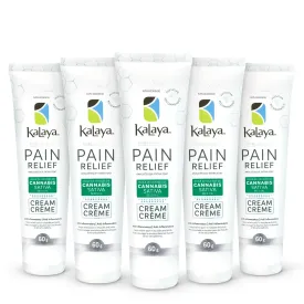 [Pack of 5] KaLaya Extra Strength Pain Relief Cream with Cannabis Sativa Seed Oil (60g)