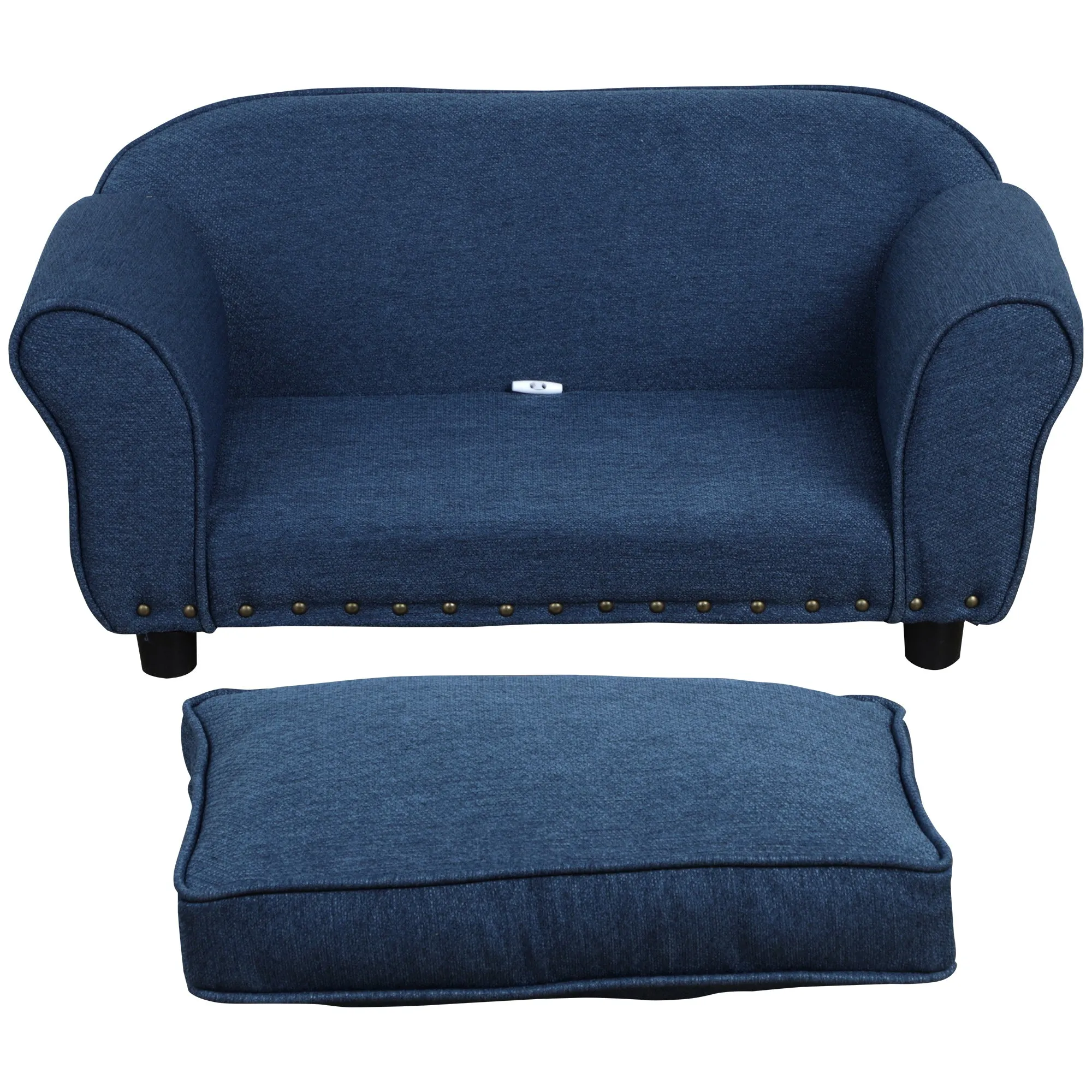 PawHut Dog Sofa Bed, Kitten Couch Chair w/ Soft Cushion, for Small Dogs - Blue