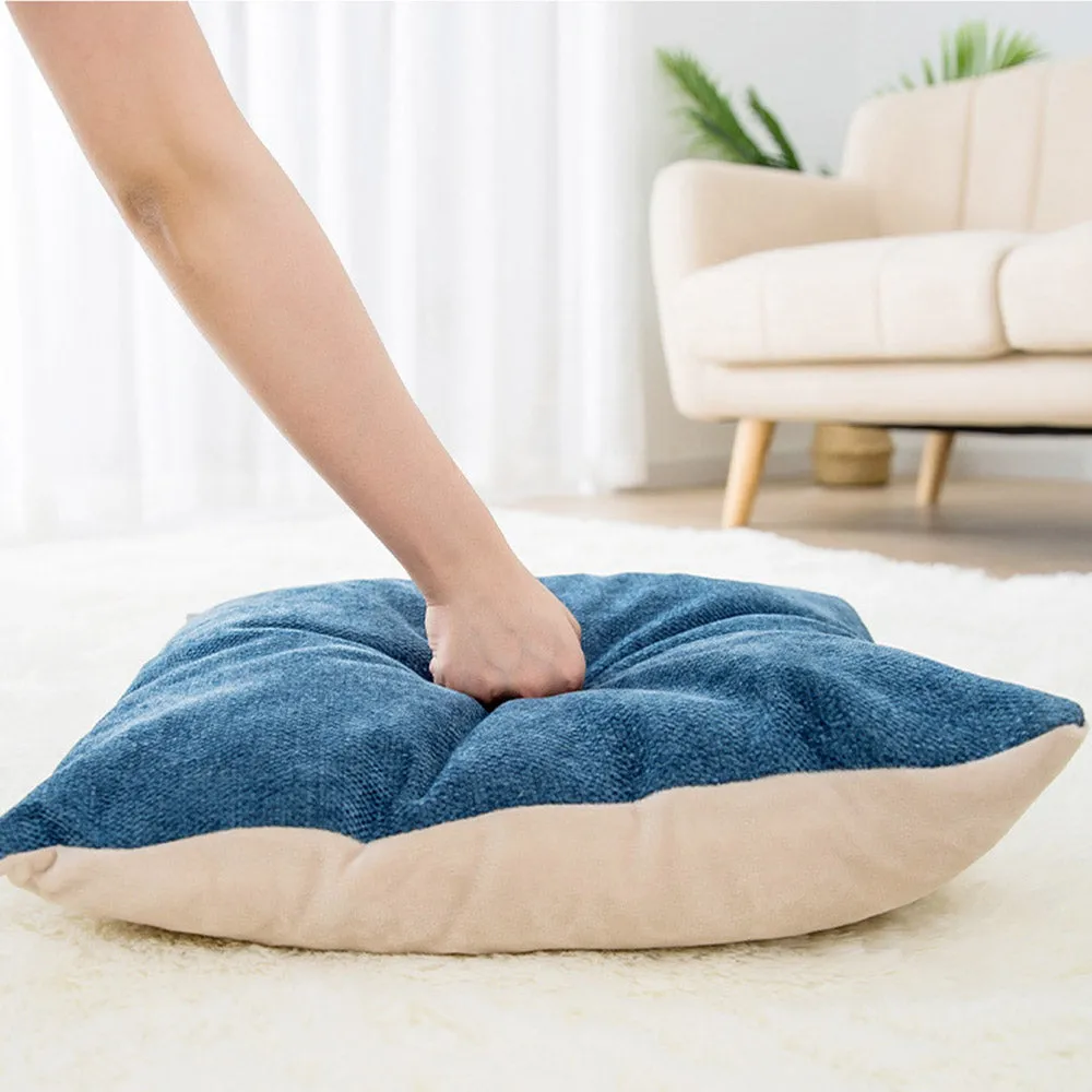 PAWS ASIA Factory Direct Sale Trendy Luxury Folding Fluffy Cute Blue Half Enclosed Dog Cave Bed