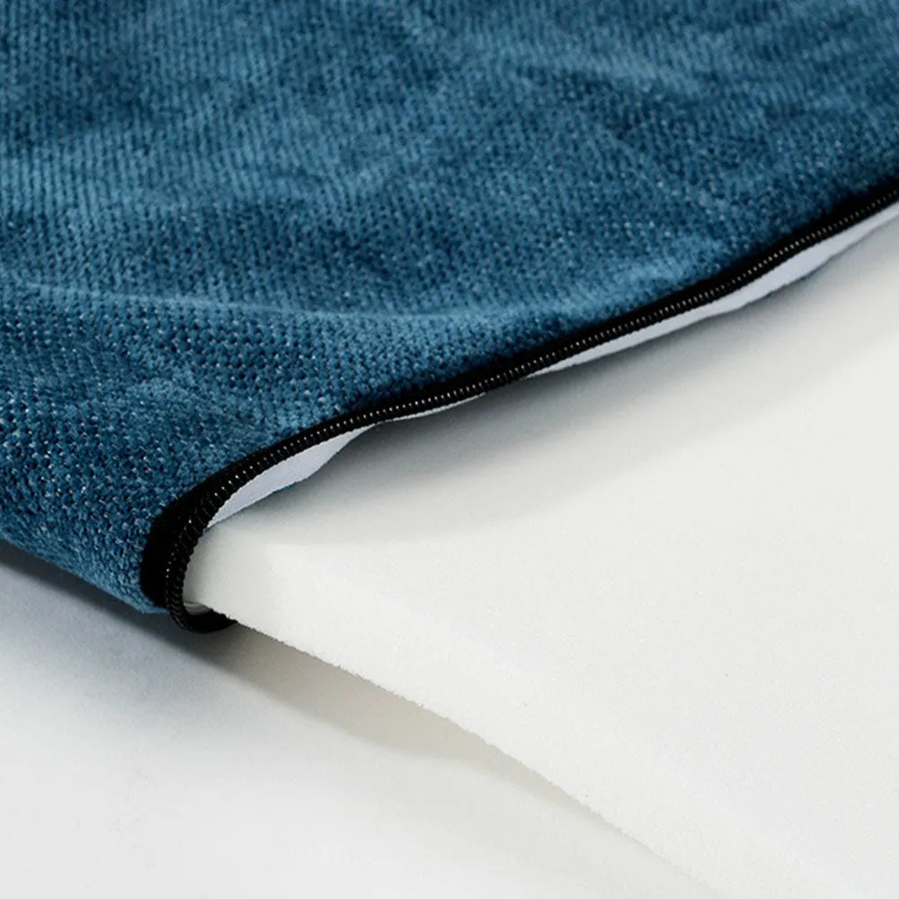 PAWS ASIA Factory Direct Sale Trendy Luxury Folding Fluffy Cute Blue Half Enclosed Dog Cave Bed