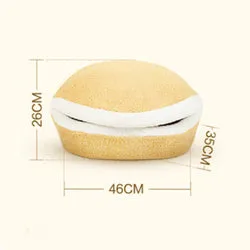 PAWS ASIA Suppliers Eco Portable Cute Plush Enclosed Round Pet Bed Cave Nest