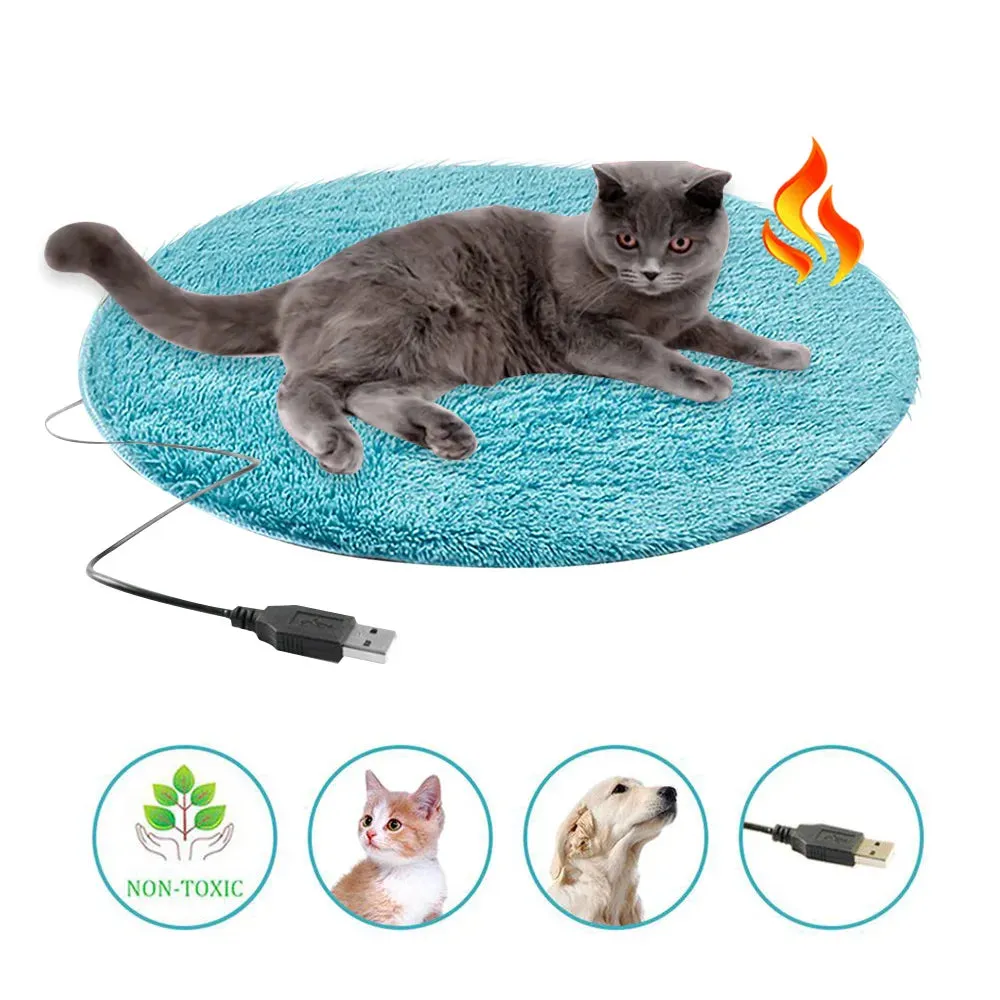 Pet Electric Blanket Heating Pad Dog Cat Bed Mat Pet Dog Sofa Cushions Thickened Soft Pad Blanket Cushion Car Floor Protector