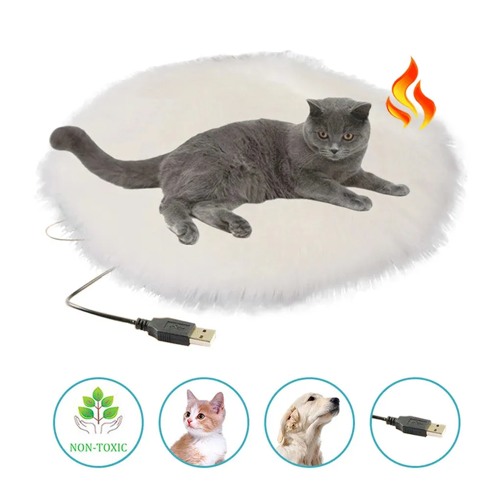 Pet Electric Blanket Heating Pad Dog Cat Bed Mat Pet Dog Sofa Cushions Thickened Soft Pad Blanket Cushion Car Floor Protector