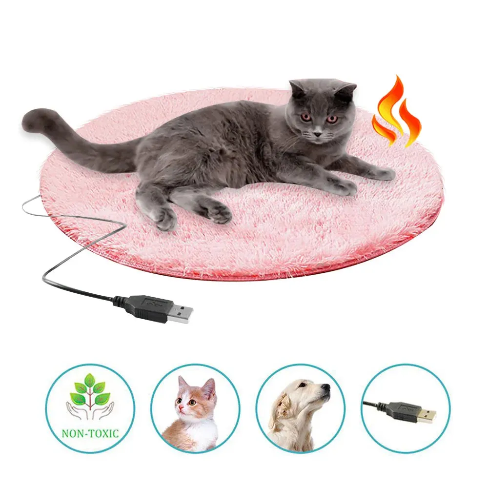 Pet Electric Blanket Heating Pad Dog Cat Bed Mat Pet Dog Sofa Cushions Thickened Soft Pad Blanket Cushion Car Floor Protector