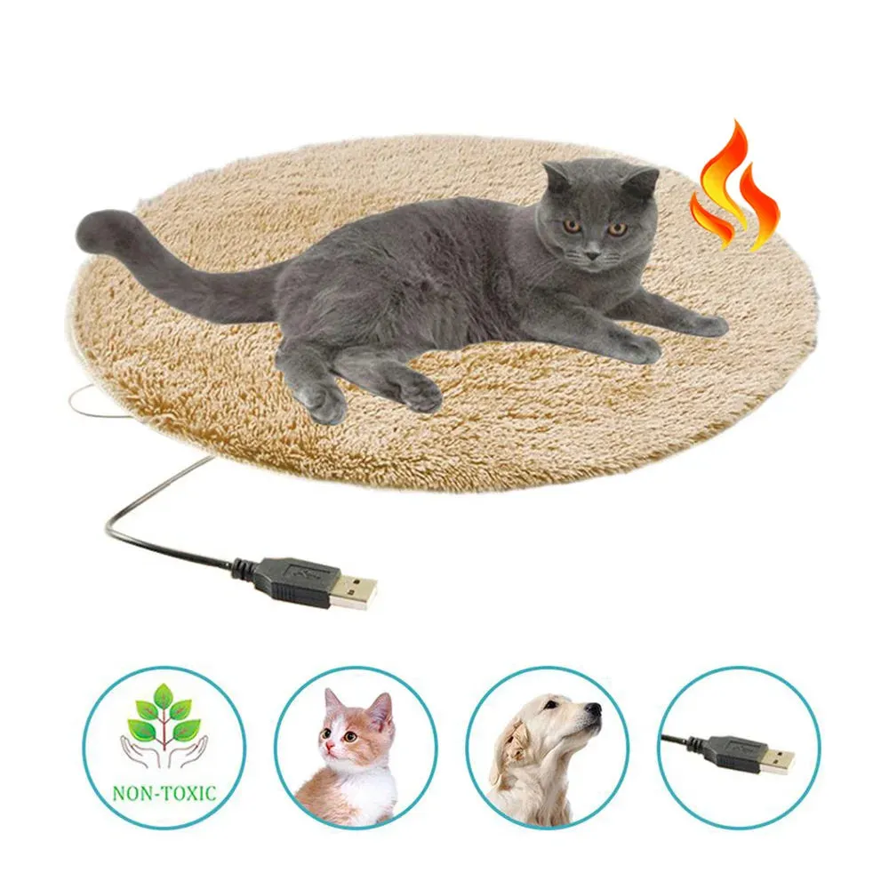 Pet Electric Blanket Heating Pad Dog Cat Bed Mat Pet Dog Sofa Cushions Thickened Soft Pad Blanket Cushion Car Floor Protector