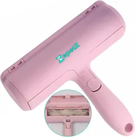 Pet Hair Removal Tool  Reusable Lint Roller for Dogs & Cats  Self-Cleaning Fur Remover Brush  Ergonomic Lint Roller for Carpet, Bedding, Couch, Car Seat & More (Pink)