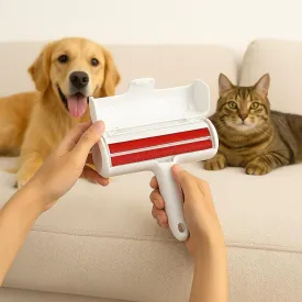 Pet Hair Remover and Reusable Lint Roller - Cat and Dog Hair Remover for Furniture, Couch, Carpet, Clothing and Bedding - Portable, Multi-Surface Fur Removal Tool