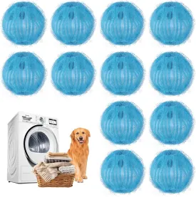 Pet Hair Remover for Laundry - 12Pcs Spring-Coil Nylon Balls  Proven 99% Hair Removal, Reusable Lint Catcher for Washer/Dryer  Dog Cat Fur Remover
