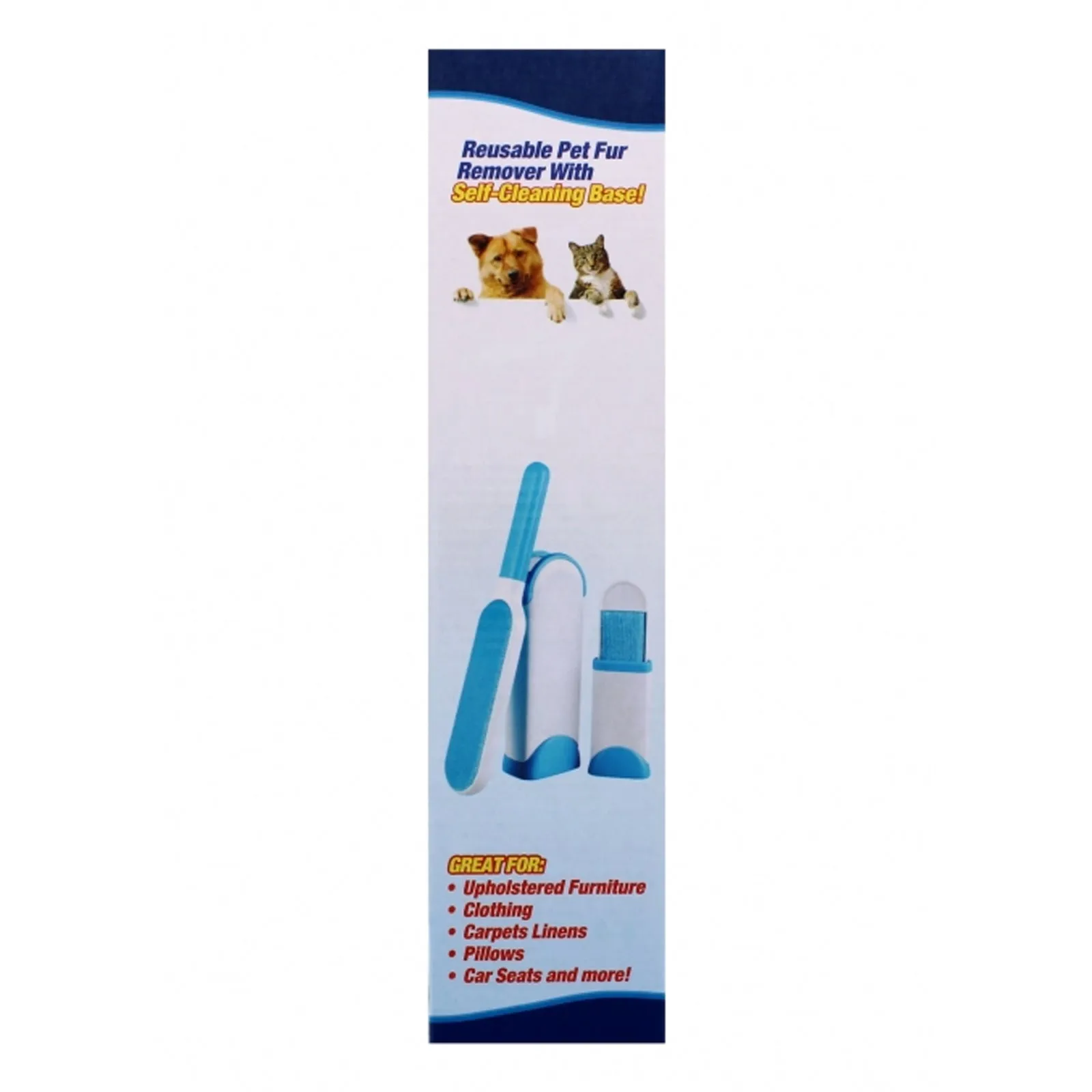Pet Hair Remover With Self Cleaning Base