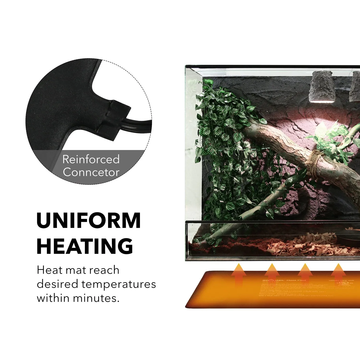 Pet Heating Pad Electric Indoor Waterproof for Reptiles, 6" x 8" inch BN-LINK