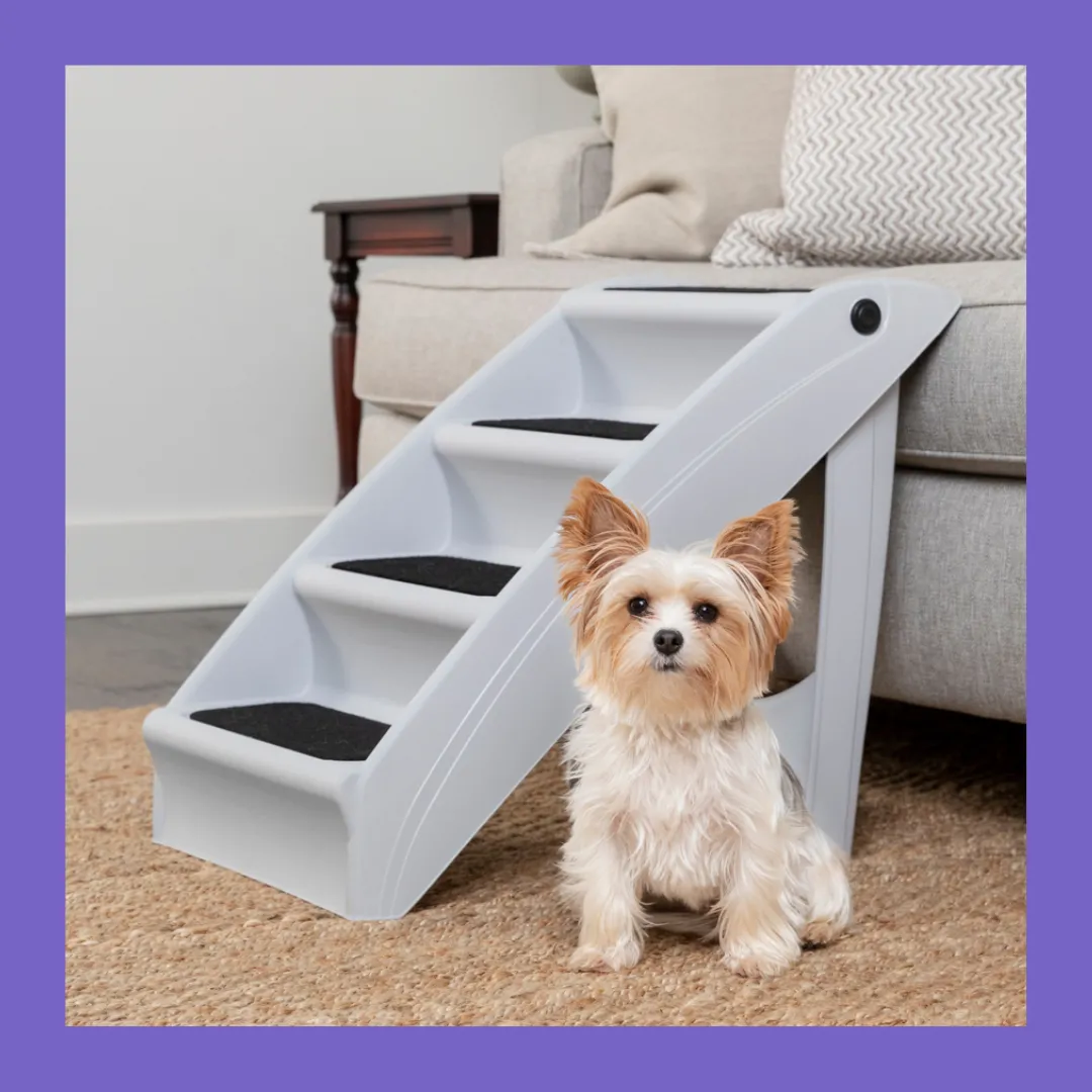 Petsafe CozyUp Folding Pet Steps Grey 20"