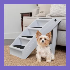 Petsafe CozyUp Folding Pet Steps Grey 20"