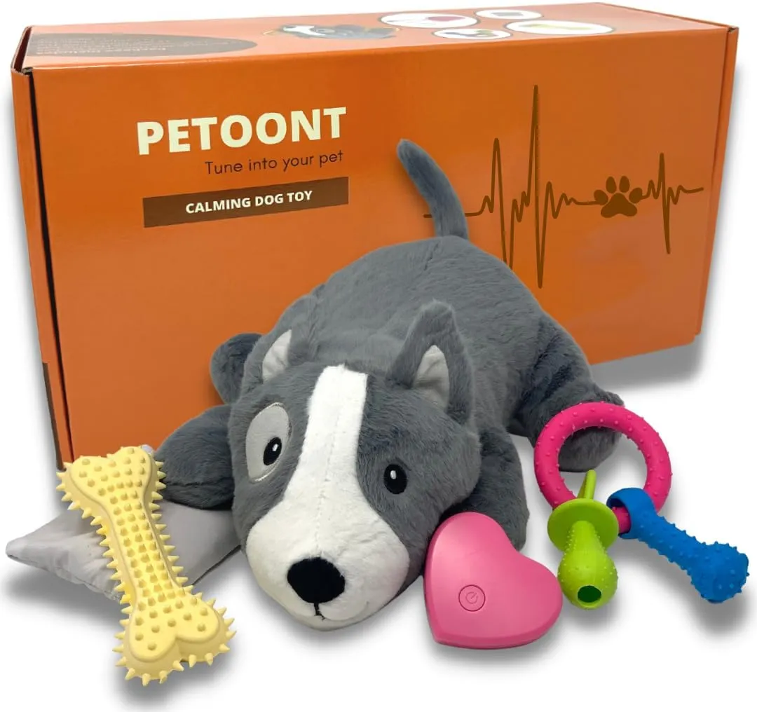 Puppy Heartbeat Toy for Dogs and Puppies  Sleep Aid and Anxiety Relief Stuffed Animal with Calming Heartbeat  Perfect for Dog Separation Anxiety, Puppy Training, and Stress Reduction