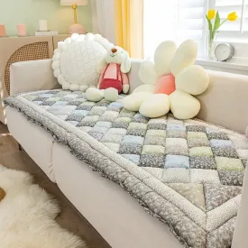Removable Dog Bed Cotton Sofa Cover for Large Dog-Grey Blue