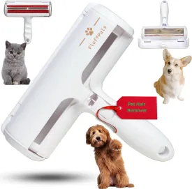 Roller Pet Hair Remover and Reusable Lint Roller - Cat and Dog Hair Removal for Furniture, Couch, Carpet, Clothing and Bed - Portable Cat and Dog Hair Brush - Home and Apartment Essentials