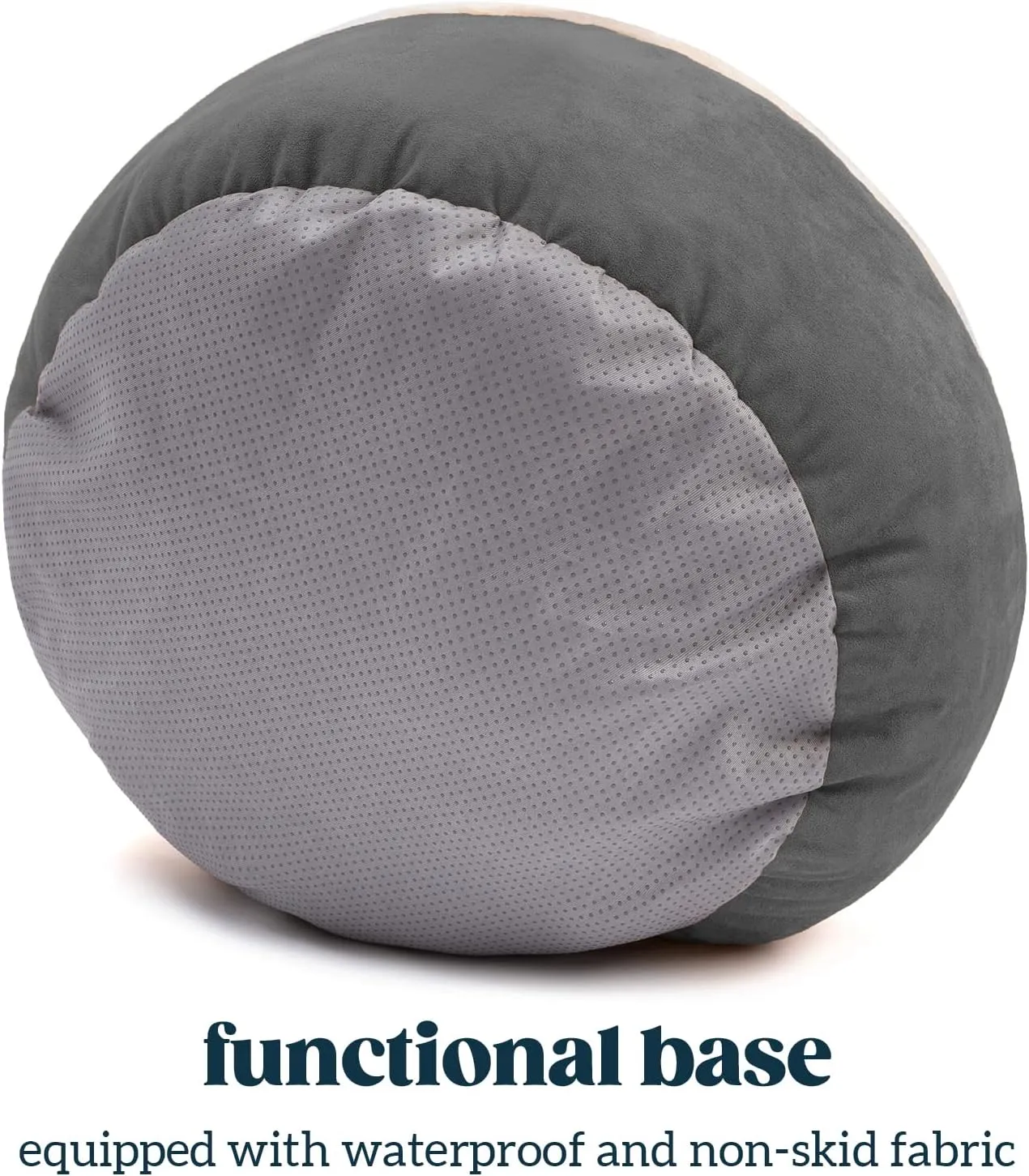 Small Dog Bed for Extra Small Dogs Up to 20lbs - Washable Burrow Puppy Beds with Blanket Attached - Covered Dog Cave Bed with Anti-Slip Bottom - Charcoal Gray, 24"