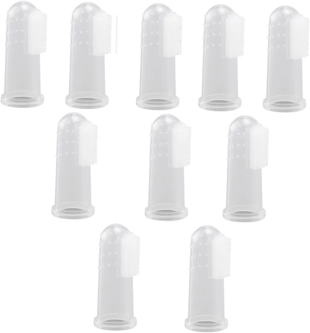 SUPVOX 20Pcs Silicone Dog Finger Toothbrushes Soft Oral Massagers for Pets Gentle Cleaning for Teeth Gums for Puppies Kittens Safe
