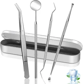 Tools Kit Oral Care with Tarter Scraper, Dental Picks/Mirror for Home Dentist Adults Kids Dogs Pet