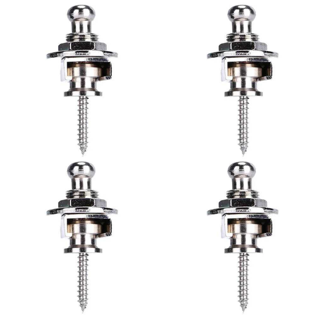 US 4-12 Pcs Guitar Strap Locks Buttons Security Quick Release Binding Components