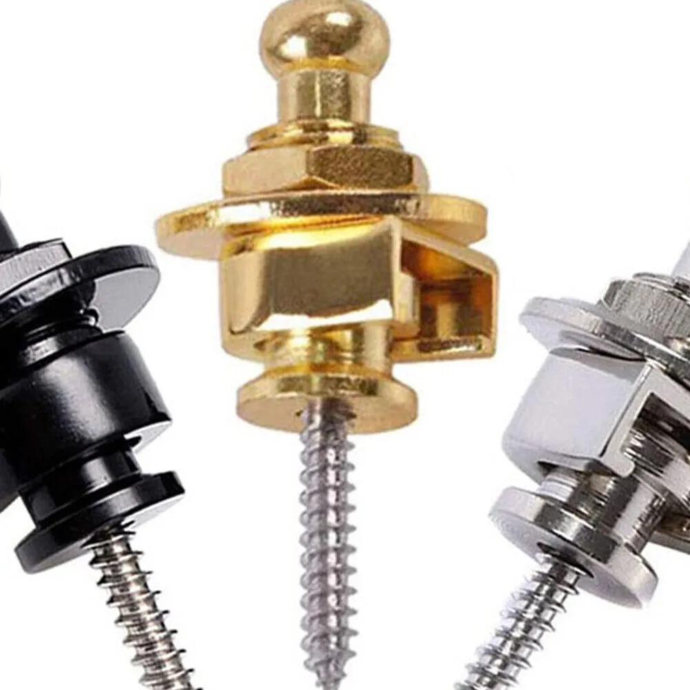US 4-12 Pcs Guitar Strap Locks Buttons Security Quick Release Binding Components