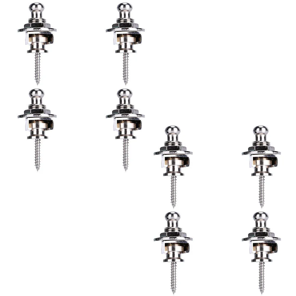 US 4-12 Pcs Guitar Strap Locks Buttons Security Quick Release Binding Components