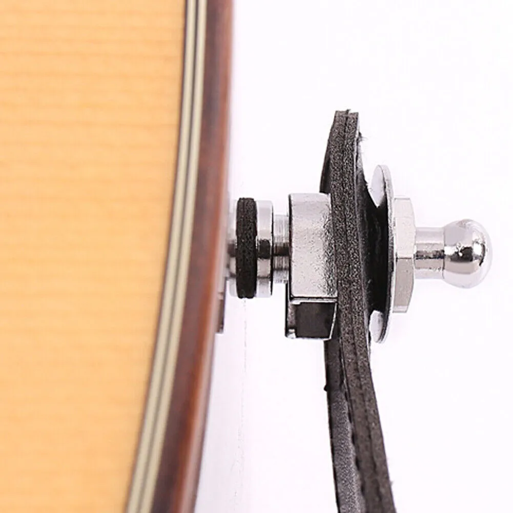 US 4-12 Pcs Guitar Strap Locks Buttons Security Quick Release Binding Components