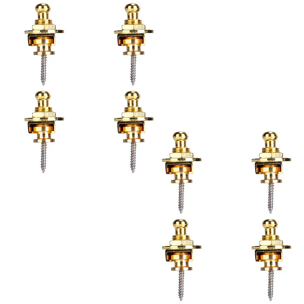 US 4-12 Pcs Guitar Strap Locks Buttons Security Quick Release Binding Components
