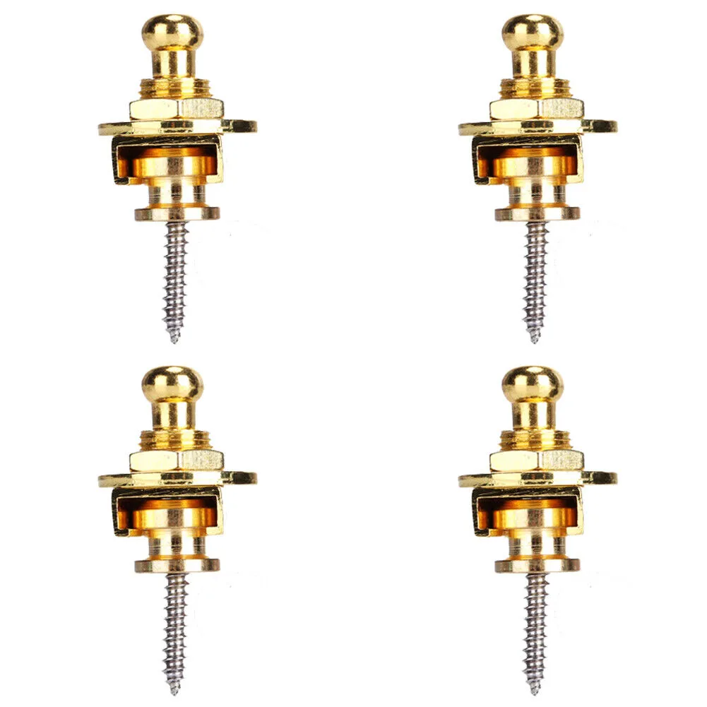 US 4-12 Pcs Guitar Strap Locks Buttons Security Quick Release Binding Components