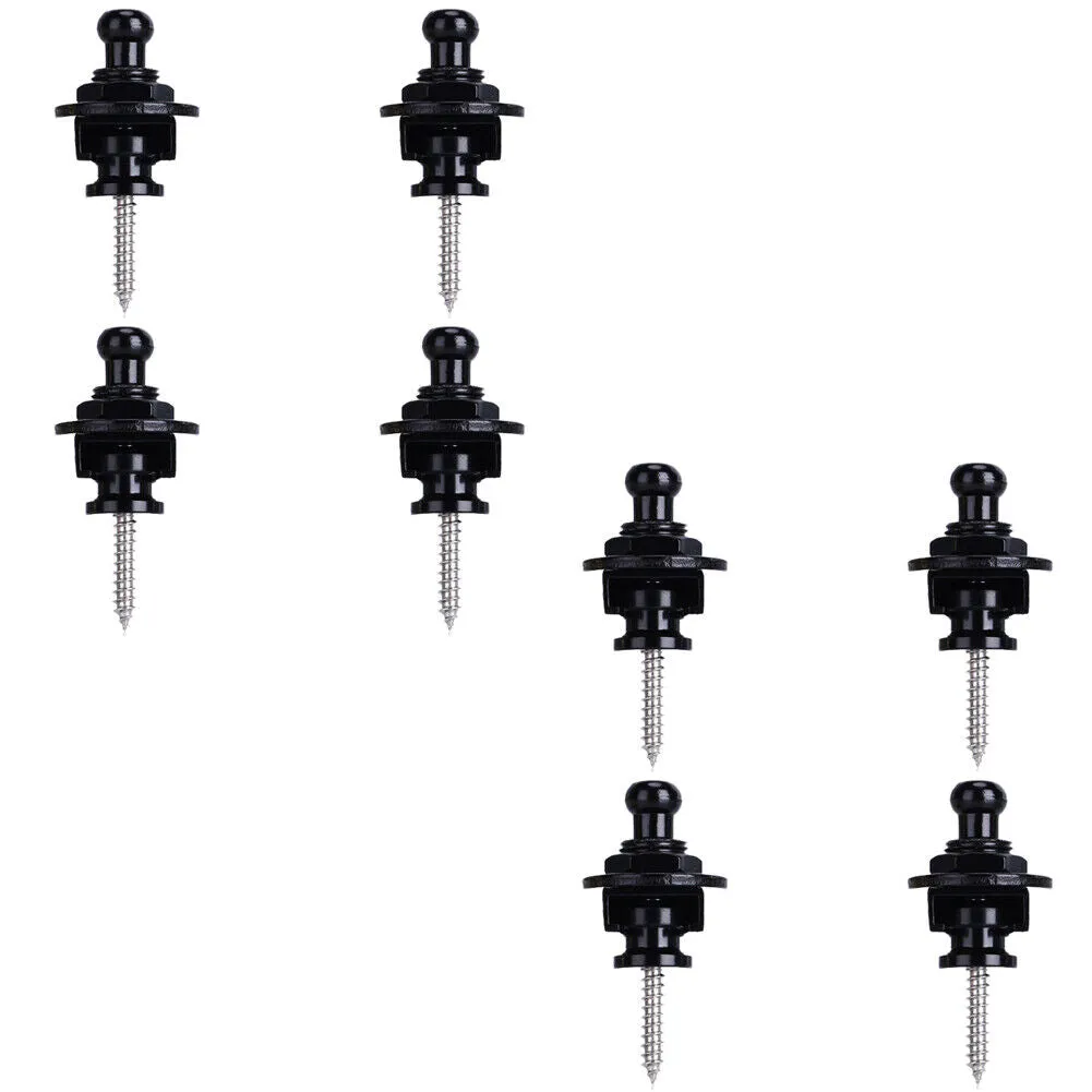 US 4-12 Pcs Guitar Strap Locks Buttons Security Quick Release Binding Components