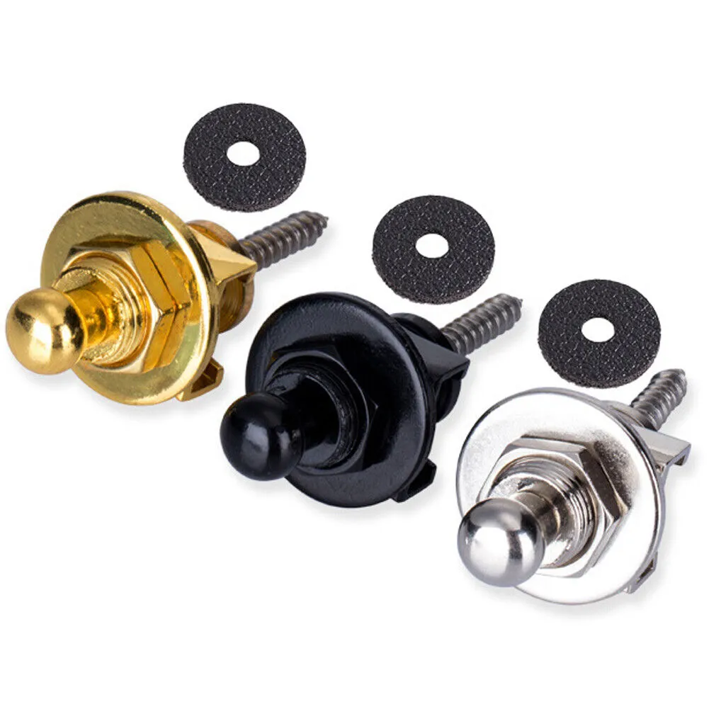 US 4-12 Pcs Guitar Strap Locks Buttons Security Quick Release Binding Components