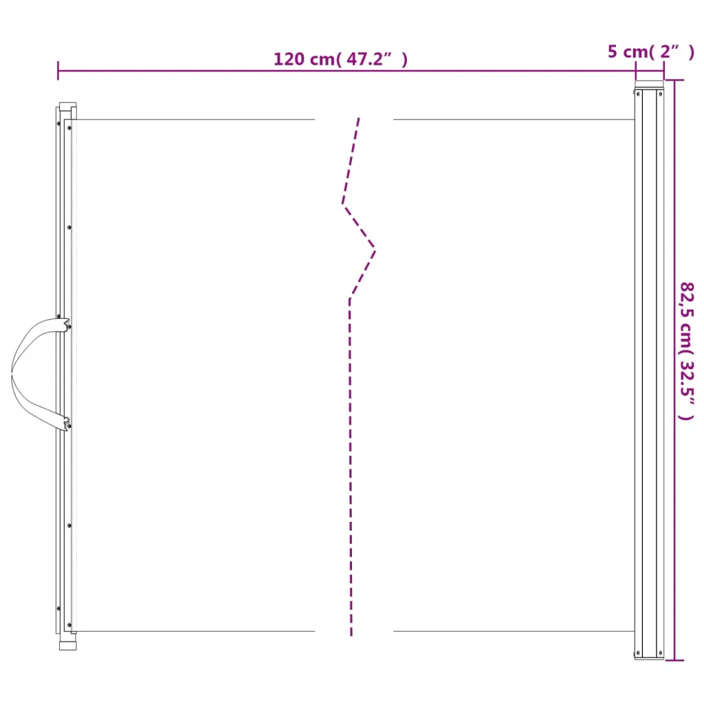 vidaXL Retractable Pet Gate Black 82.5x125 cm