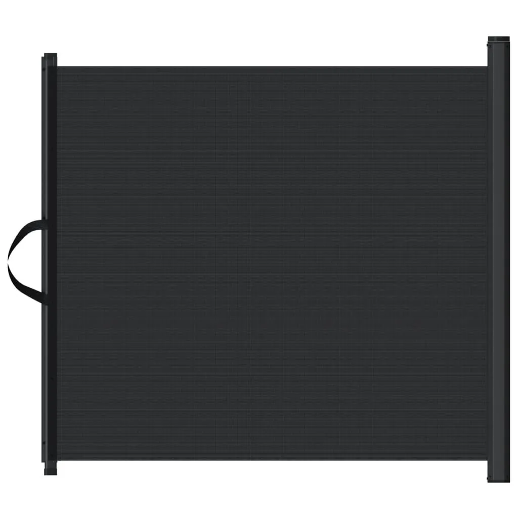 vidaXL Retractable Pet Gate Black 82.5x125 cm
