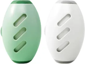 Washable Reusable Gel Lint Roller Ball 2 Pack, on The Go Lint Roller Ball, Portable Travel Lint Roller Mini, Dog Pet Cat Hair Removal Tool for Clothes Rug Furniture Couch Car, White & Green